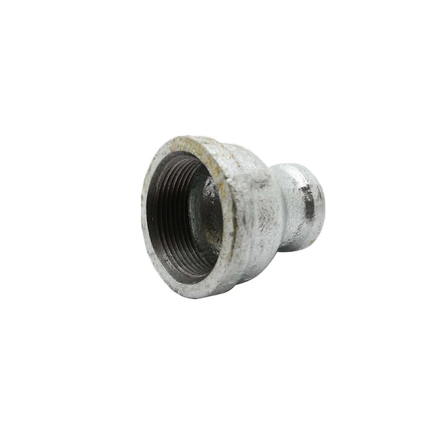 1-1/4 Inch X 3/4 Inch Galvanized Steel Reducer Coupling